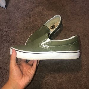 Army Green Vans slip-on